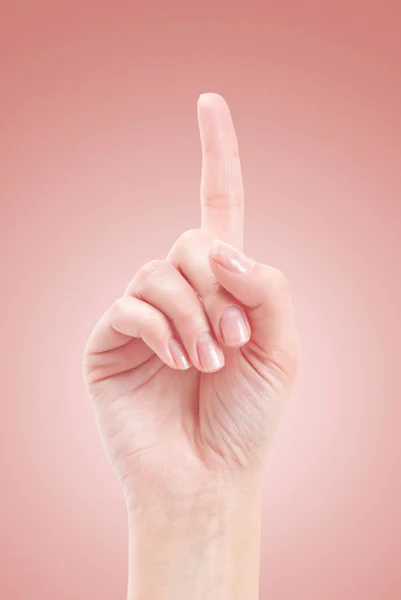 Hand with index finger — Stock Photo, Image
