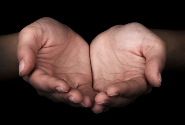 Woman giving hands — Stock Photo, Image