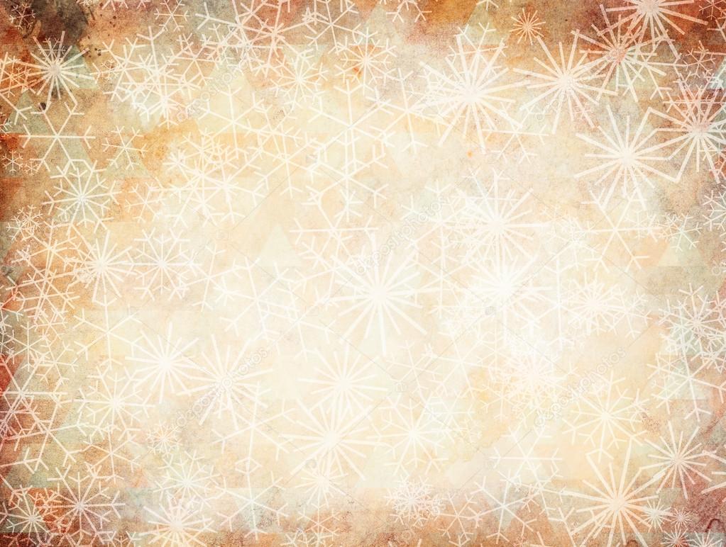 Vintage christmas background with snowflakes \u2014 Stock Photo