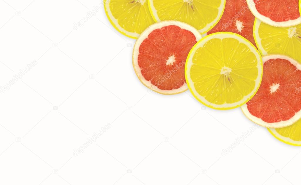 Abstract background of citrus slices