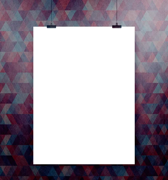 Cartaz branco em branco — Fotografia de Stock