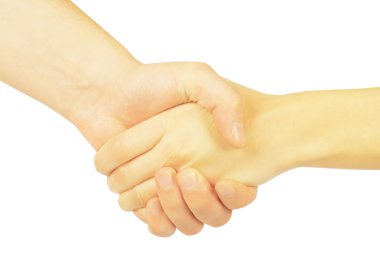 iki kişinin el sallayarak