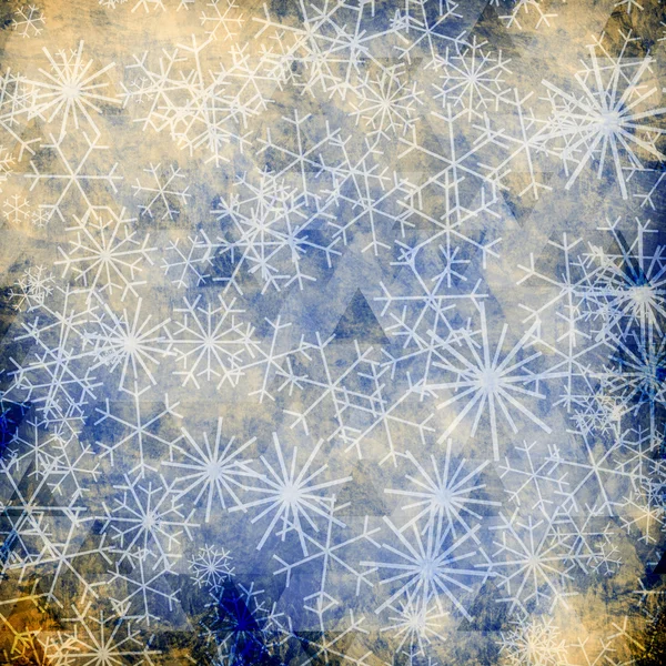 Grunge textuur met sneeuwvlokken — Stockfoto