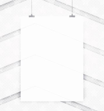 duvarda beyaz poster