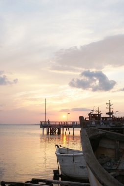 Bulgar balıkçı kasabası gün batımı
