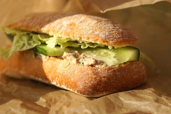 Сэндвич Тунцом Чиабатте — стоковое фото