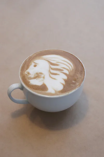 Arte latte en taza de café — Foto de Stock