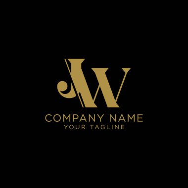 JW Harf Logo Tasarım Şablonu Vektörü. EPS10