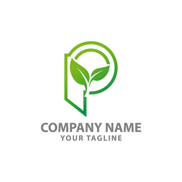 Proste Logo Liści Wzór Logo Ekologicznego Zielonego Liścia Wektora Eps — Wektor stockowy
