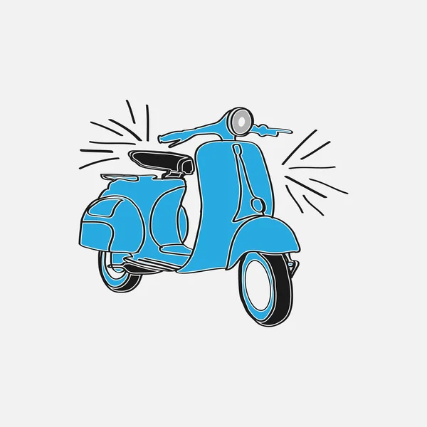 Vintage Scooter Μοτοσικλέτα Λογότυπο Διάνυσμα Σχεδιασμό Εικονογράφησηeps — Διανυσματικό Αρχείο