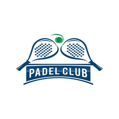 Raket, tenis rozeti, amblem ya da işaret. Vektör çizimi. Gömlek, baskı, pul ya da çaydanlık konsepti.