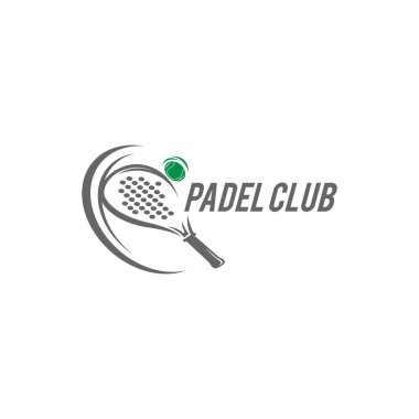 Raket, tenis rozeti, amblem ya da işaret. Vektör çizimi. Gömlek, baskı, pul ya da çaydanlık konsepti.