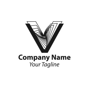 V harfi logosu, kare şekil sembolü, Dijital, Teknoloji, Medya 10