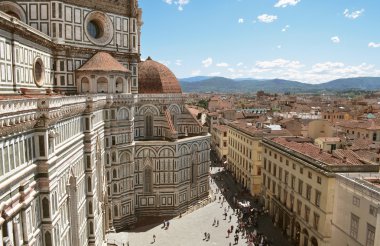 Florence. City top view. The Basilica di Santa Maria del Fiore clipart