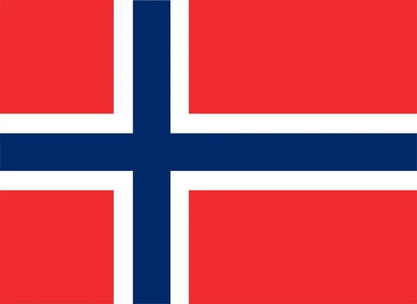 Norwegen Flagge Staatssymbole Patriotismus Staatsflagge Symbolik Der Unabhängigkeit — Stockvektor