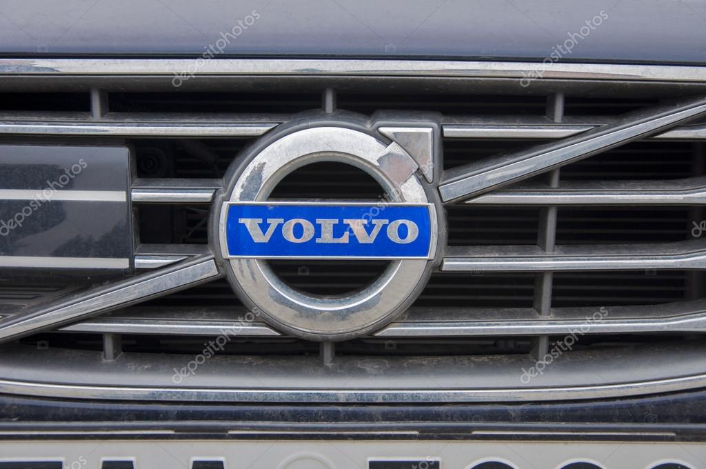 PRAGUE, THE CZECH REPUBLIC, 12.03.2016 - detail of logo Volvo in front of car store Volvo