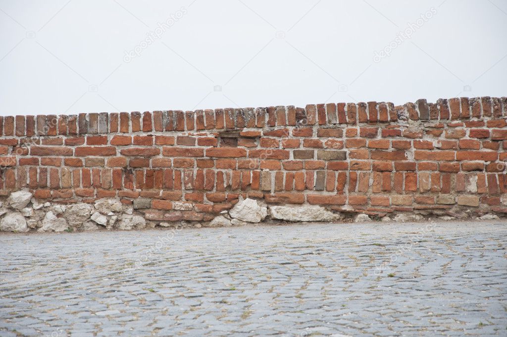 Closeup of brick wall