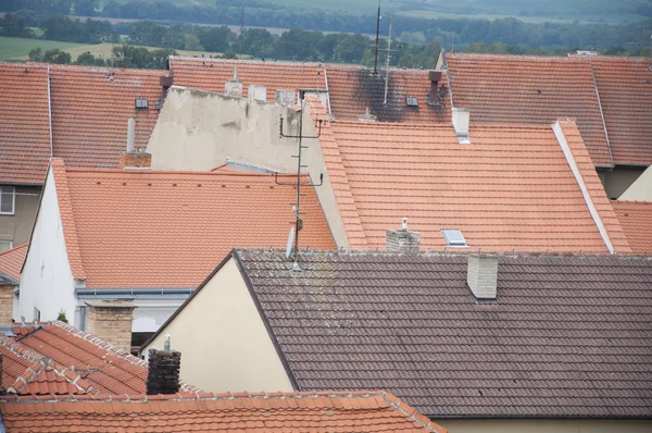 Vista sobre telhados de casas — Fotografia de Stock