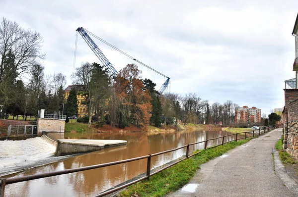 Bouw van een brug — Stockfoto