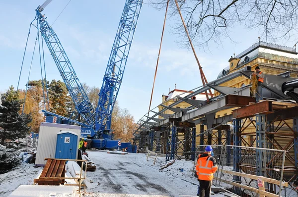 Bouw van een brug — Stockfoto