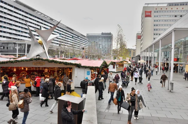 Рождественские рынки в Дрездене — стоковое фото