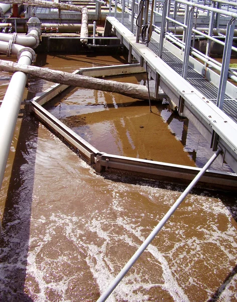 Planta de tratamiento de aguas residuales — Foto de Stock