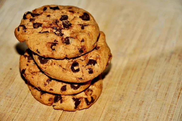 Μπισκότα σοκολάτας σε φόντο — Φωτογραφία Αρχείου