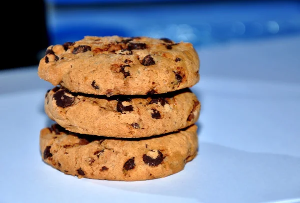 Шоколадне печиво на фоні — стокове фото