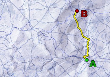 İki nokta arasındaki uzaklığı sembolik gösterimi