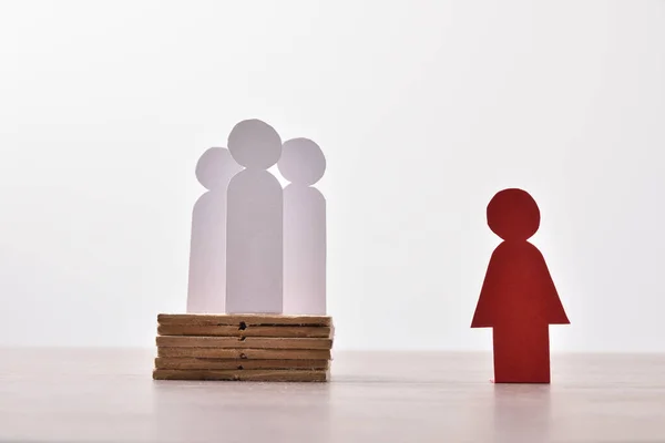 Conceito Desvantagem Social Laboral Das Mulheres Comparação Com Homens Com — Fotografia de Stock