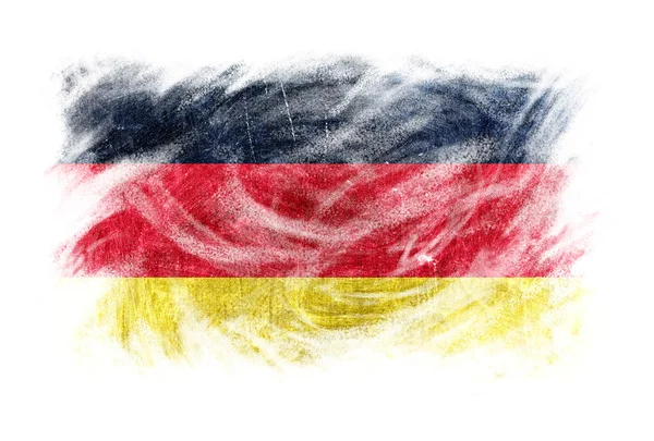 Duitsland vlag schoolbord krijt gewist geïsoleerd — Stockfoto