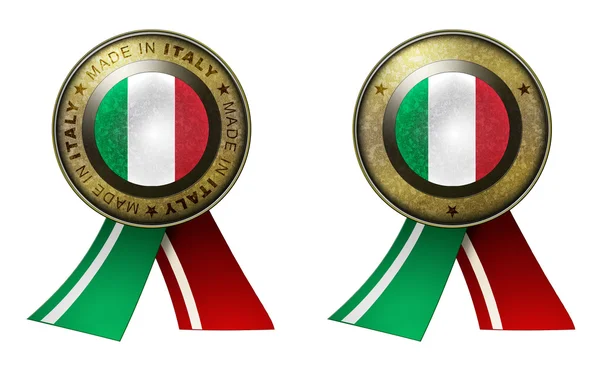 Set of 2 Italy seals Made in message and blank — Stock Photo, Image