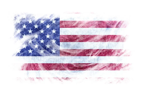 USA flag blackboard chalk erased isolated — Stock Photo, Image