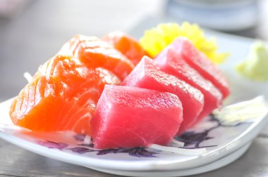 somon balığı, ton balıklı sashimi, sashimi