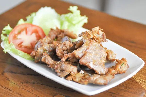 Fried pork with vegetable — Stock Photo, Image