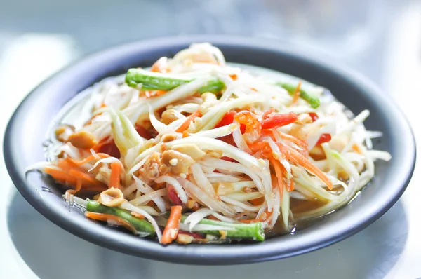 Som tam or spicy salad in Thailand — Stock Photo, Image