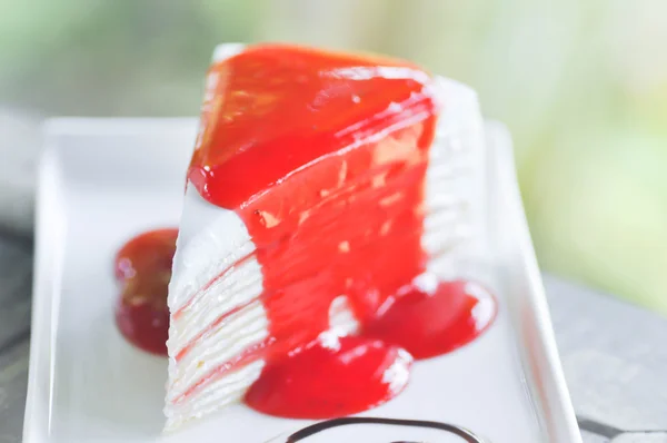 Bolo de creme de morango — Fotografia de Stock