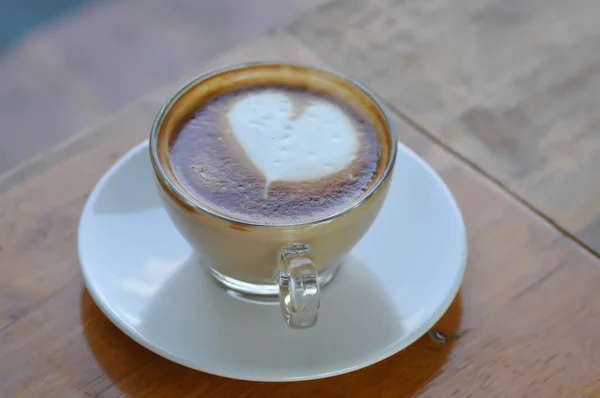 Kawa Gorąca Kawa Lub Kawa Latte — Zdjęcie stockowe