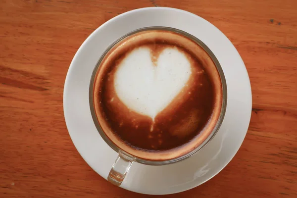 Koffie Warme Koffie Bovenste Uitzicht — Stockfoto