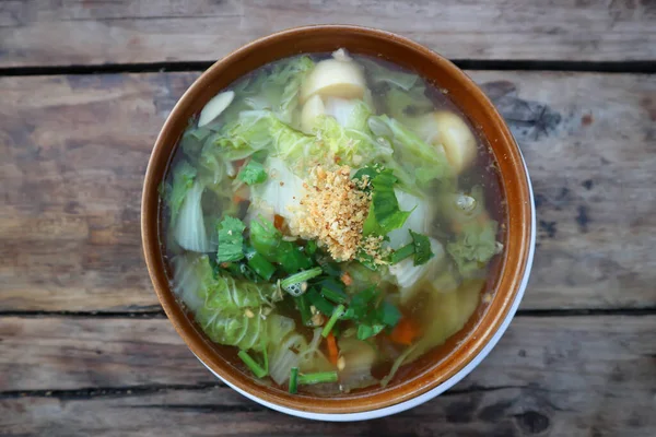 Sopa Verduras Col Sopa Tofu — Foto de Stock