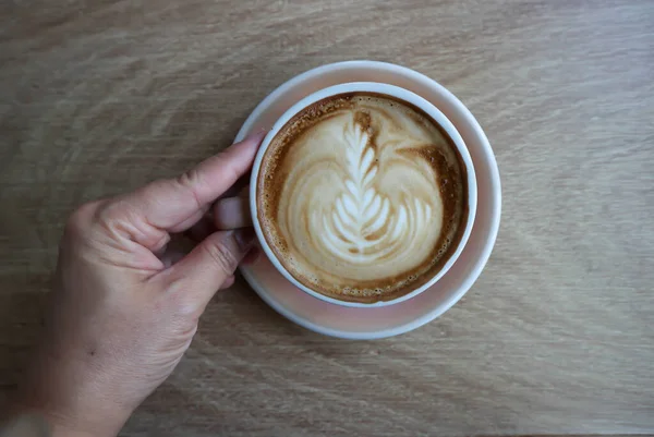 Kaffee Oder Heißer Kaffee Latte Coffee Oder Cappuccino — Stockfoto