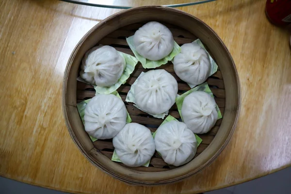 steamed ball , Chinese steamed dumpling or steamed stuff bun or ,xiao long bao