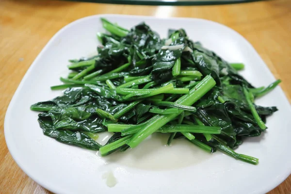 Stir Fried Spinach Garlic Stir Fried Vegetable Vegetarian Food — Stock Photo, Image