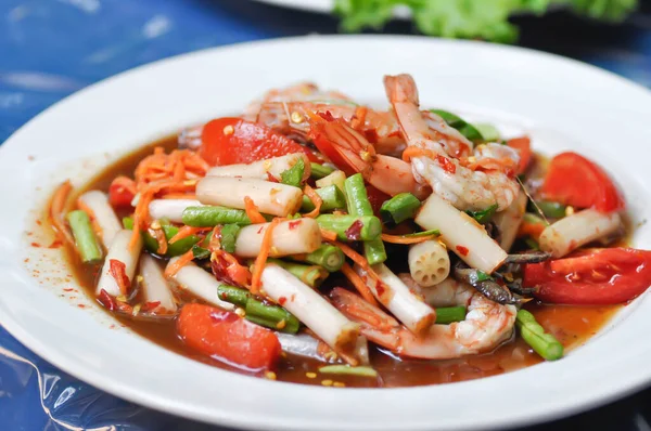 Salade Épicée Salade Crevettes Épicée Tam Som Nourriture Thaïlandaise — Photo