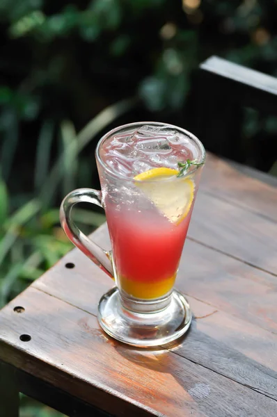 Lemon Soda Tonic Soda Lime Slice Punch — Stock Photo, Image