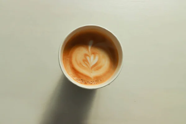Kopi Atau Kopi Panas Kopi Latte Atas Meja — Stok Foto