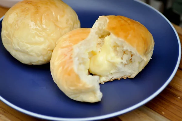 Brötchen Semmeln Oder Rahmbrötchen Oder Butterbrötchen Zum Essen — Stockfoto