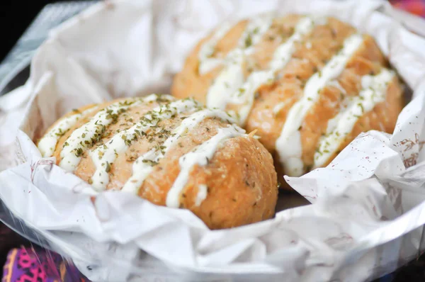 Pan Ajo Queso Pan Queso Mozzarella Bollo Con Queso Relleno — Foto de Stock