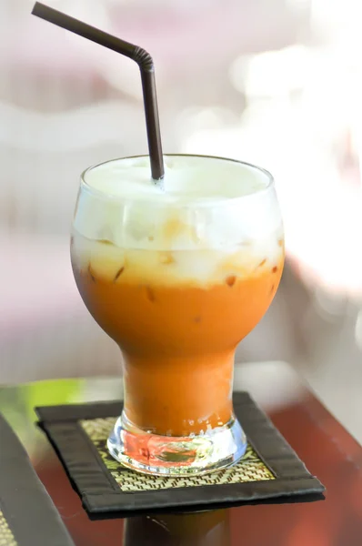 Chá de leite, chá tailandês, chá gelado — Fotografia de Stock