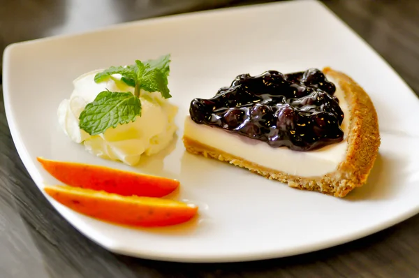 Pastel de queso arándano, pastel de queso arándano —  Fotos de Stock